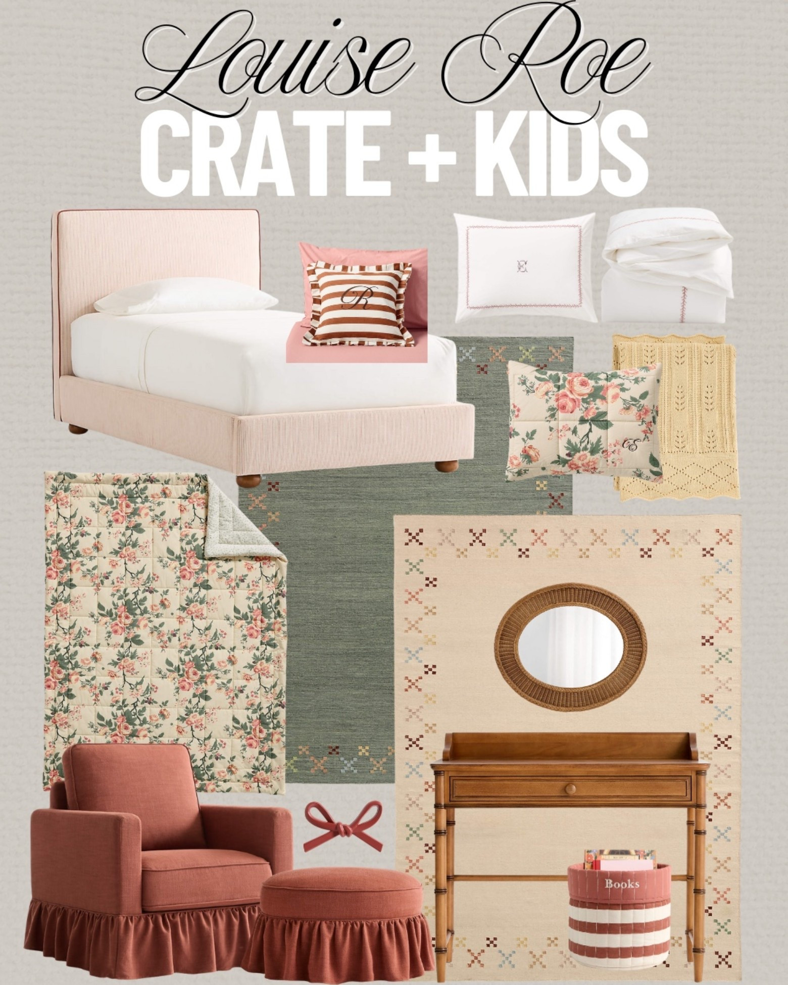 Louise Roe x Crate & Kids 🎀 

Girls room / little girls room decor / big girl room 

#LTKFamily #LTKKids #LTKHome