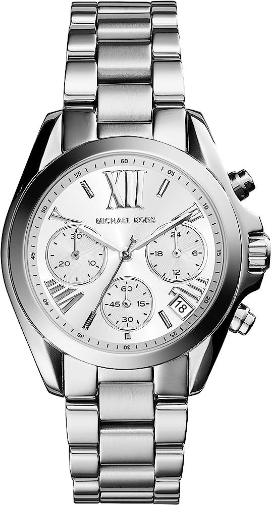 Michael Kors Mini Bradshaw Stainless Steel 36mm Chronograph Watch | Amazon (US)