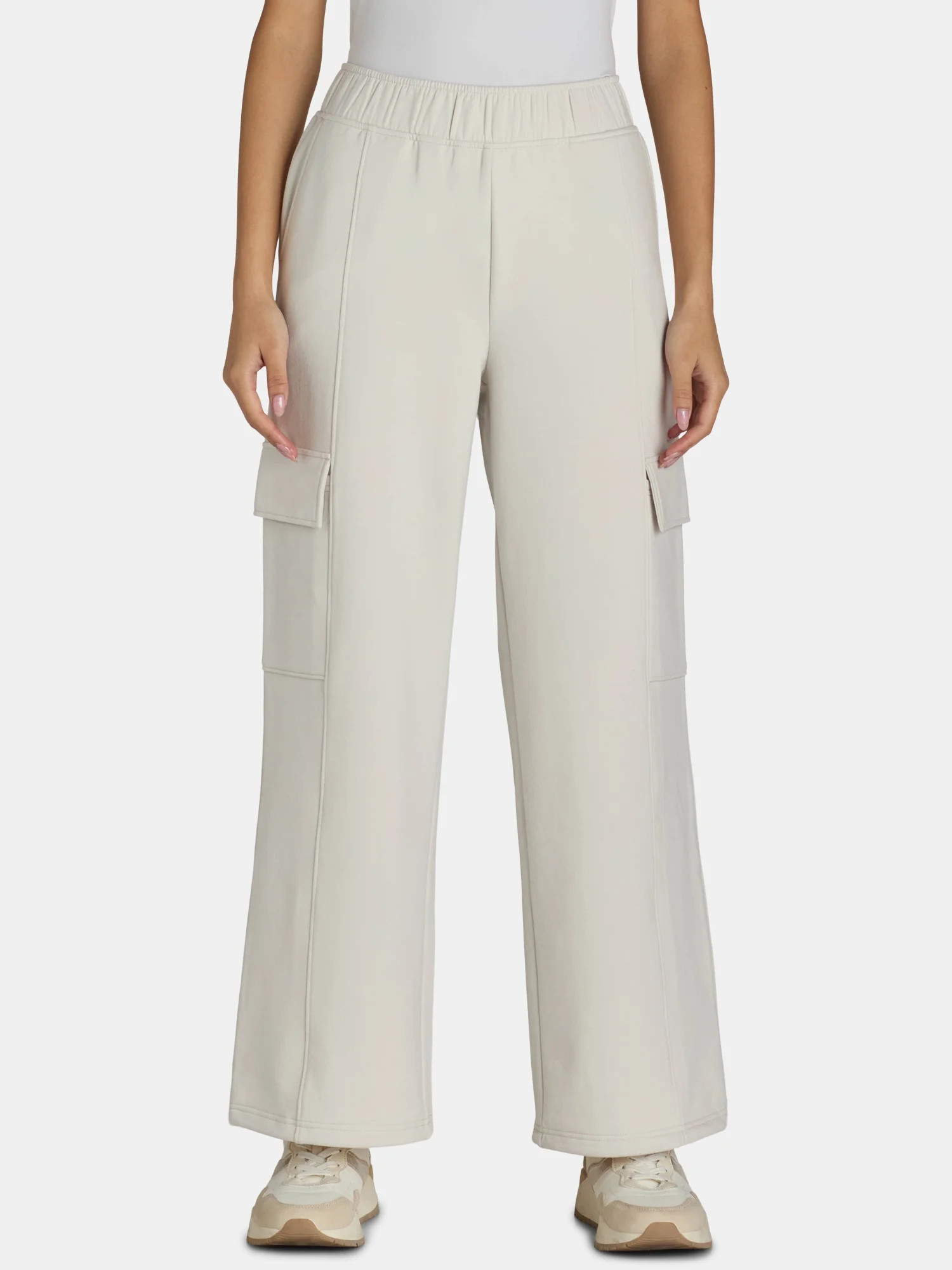 Avia Women's Athleisure Plush Fleece Adjustable Hem Cargo Pants, Sizes XS-XXXL - Walmart.com | Walmart (US)