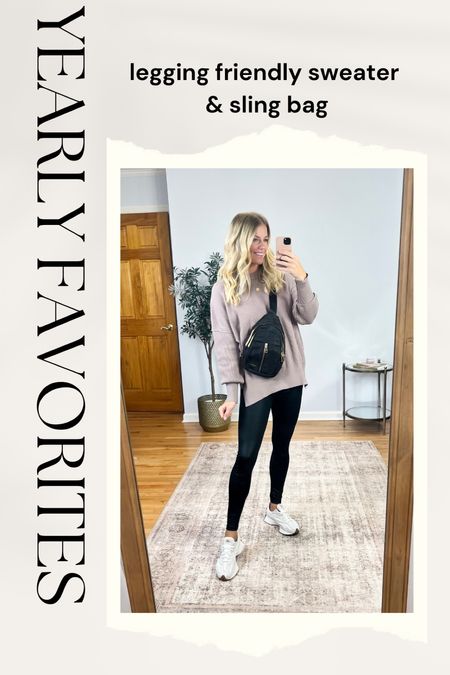 2023 Most Loved: I knew we loved this legging friendly free people look for less sweater but did not realize until today how much we loved this sling bag! Great size! 

#AmazonFashion #FoundItOnAmazon #FoundItOnAmazonFashion 

#LTKfindsunder100 #LTKfindsunder50 #LTKstyletip