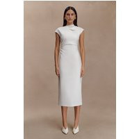 Lorena Cotton Midi Dress - White I MESHKI I Size XXL | MESHKI US