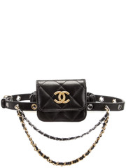CHANEL Pre-Owned 2021 CC diamond-quilted Garter Bag | Black | FARFETCH CA