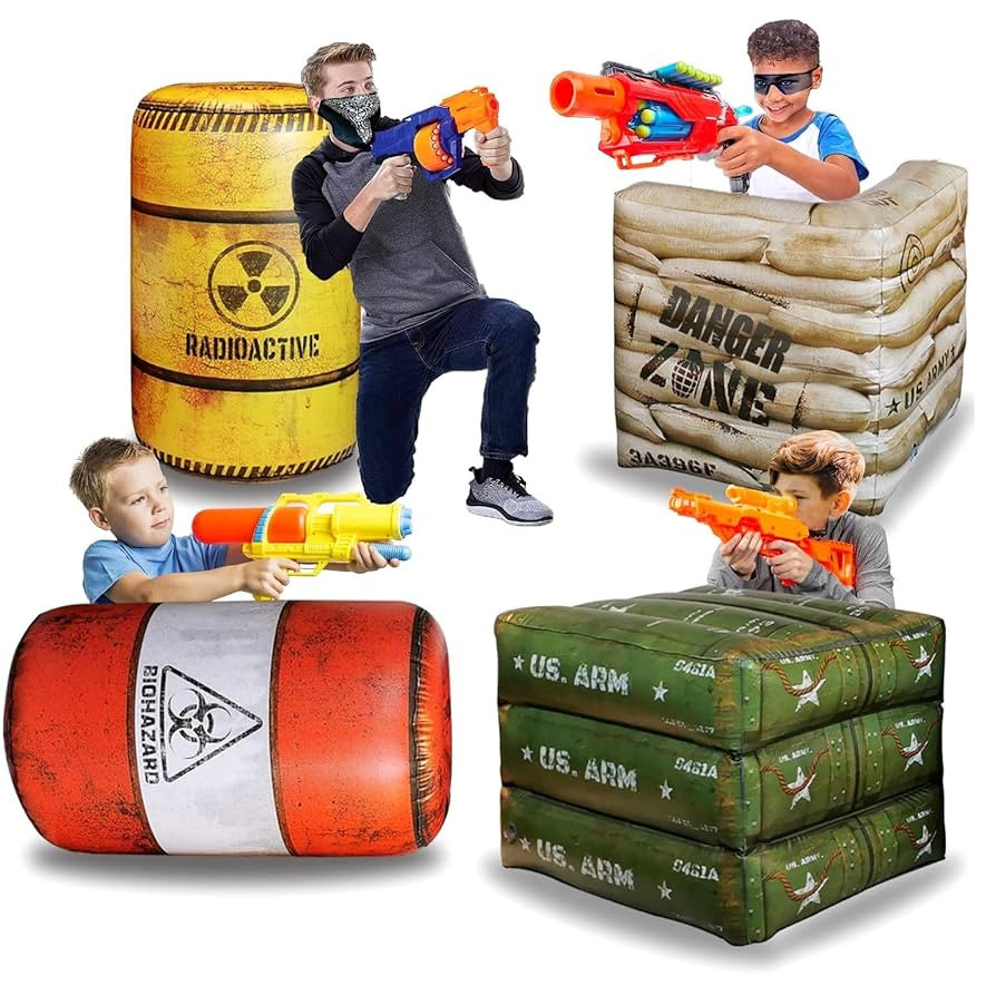Premium Package 4 Combat Battlefield Inflatables, Compatible with Nerf, Laser tag, Water Gun for ... | Amazon (US)