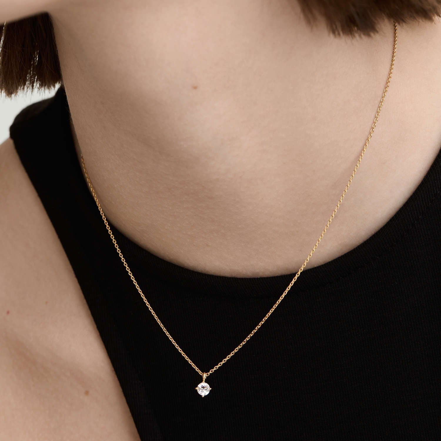 Round Topaz Necklace | Mejuri Fine Crew