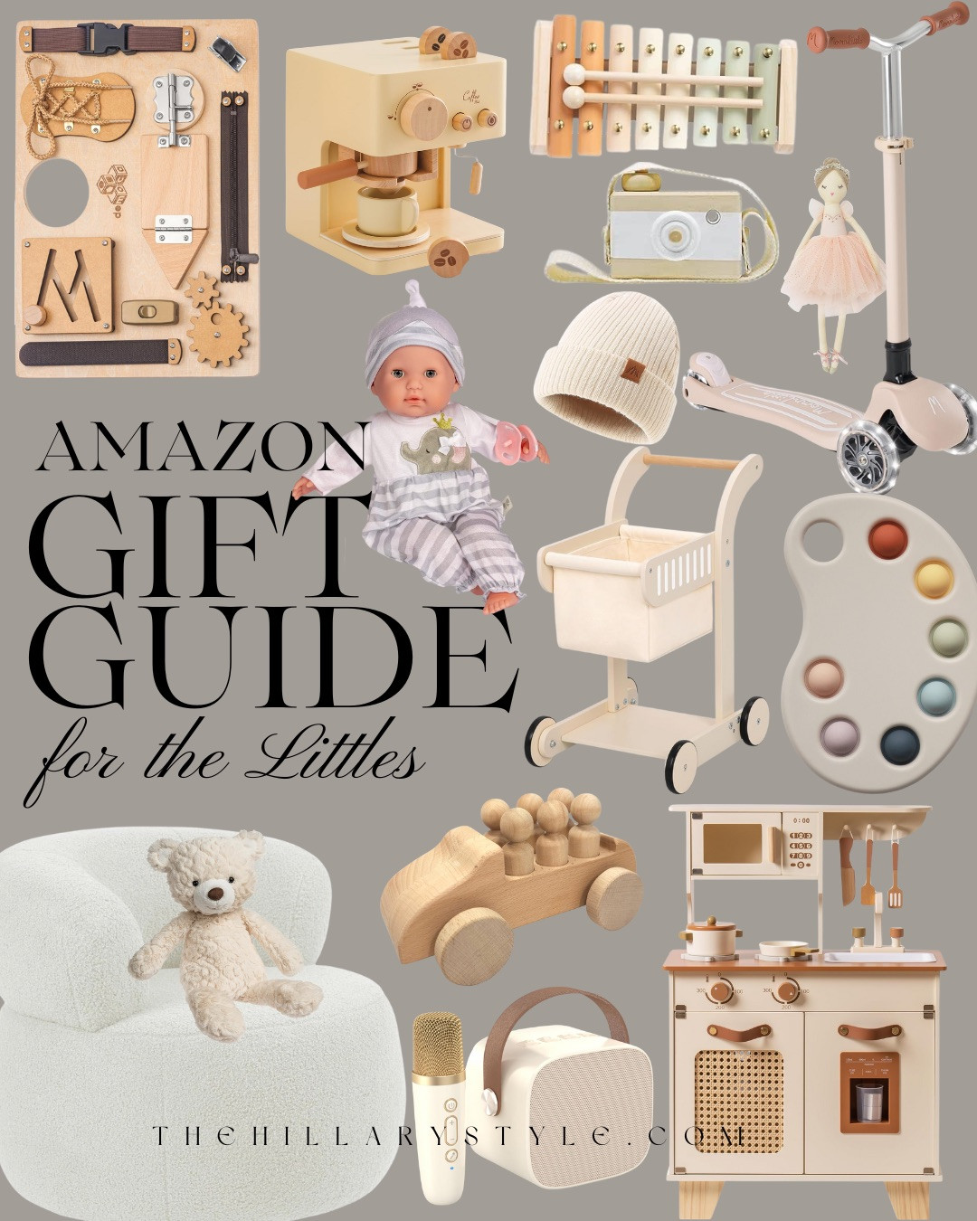 ✨HOLIDAY GIFT GUIDE EDIT · SWEET FINDS FOR THE LITTLES✨ Thoughtful, timeless, and endlessly charming — these neutral, keepsake-worthy toys make holiday gifting for the littles feel elevated and special. From cozy favorites to imaginative play pieces, every item is designed to be loved now and cherished year after year.

#TheHillaryStyle #LuxuryHomeDecor #HolidayGifts #GiftGuide #KidsGiftGuide #AmazonKids #NeutralToys #MontessoriInspired #ChicPlayroom #CozyHolidayVibes #DesignerLookForLess #TimelessGifts #ChristmasInspo #AmazonFinds 

 #LTKmomlife #LTKOver40 #LTKSaleAlert