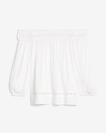 Ruffle Off The Shoulder Top | Express