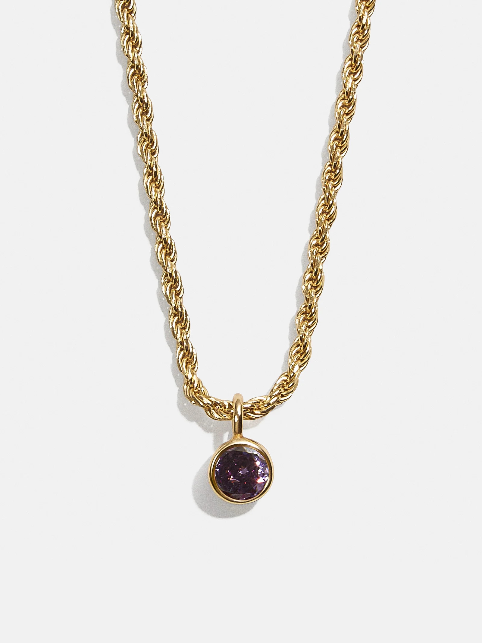 Florence 18K Gold Plated Sterling Silver Birthstone Necklace - Amethyst | BaubleBar