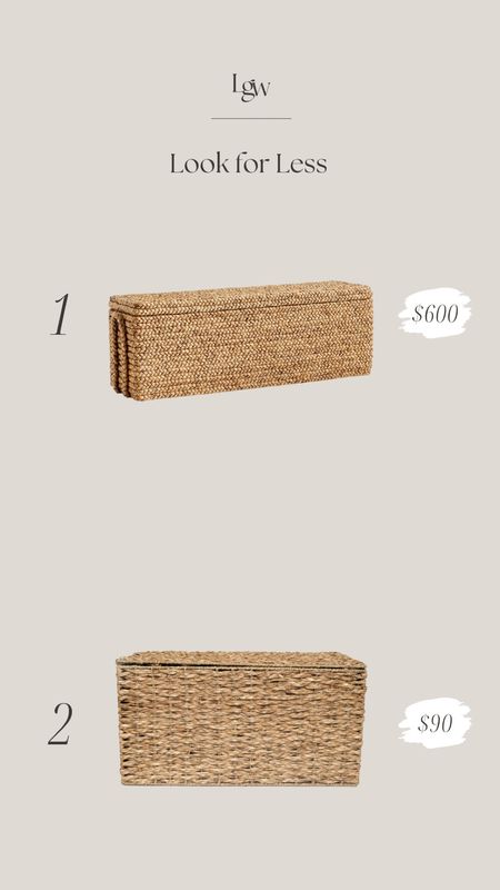 Look for Less $ - natural handwoven trunk

#LTKhome