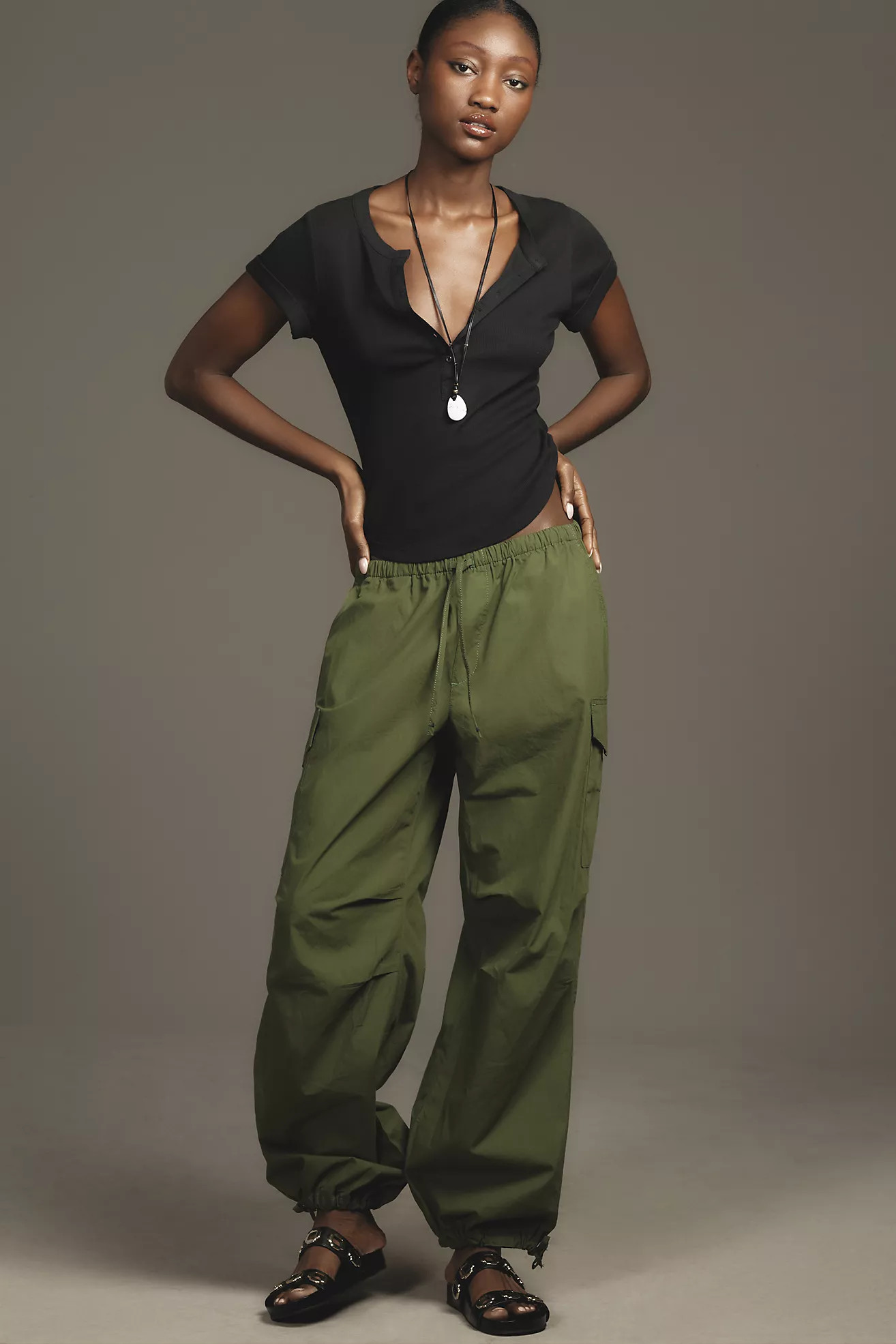 Pilcro Pull-On Parachute Pants | Anthropologie (US)