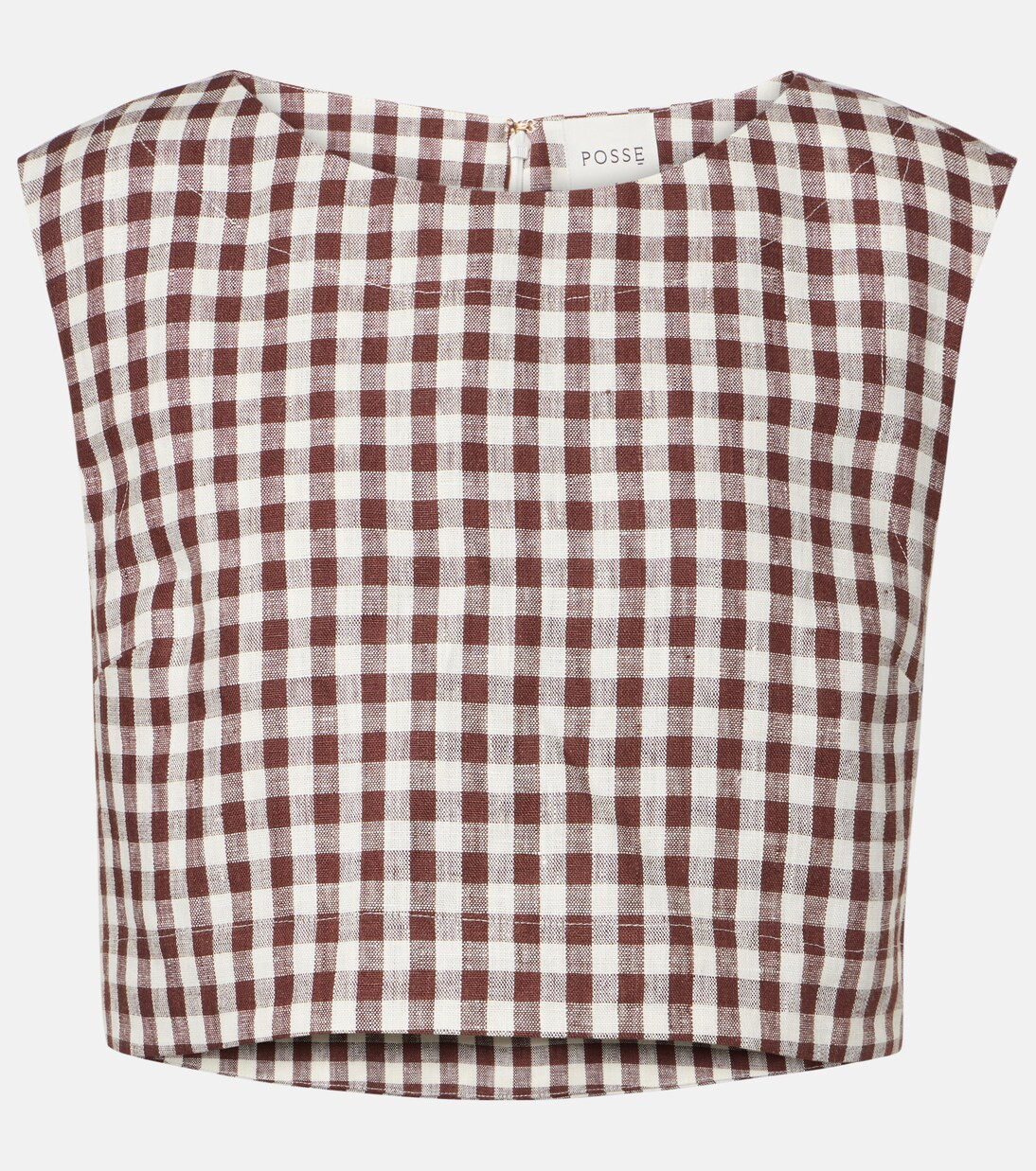 Martina gingham linen crop top | Mytheresa (US/CA)