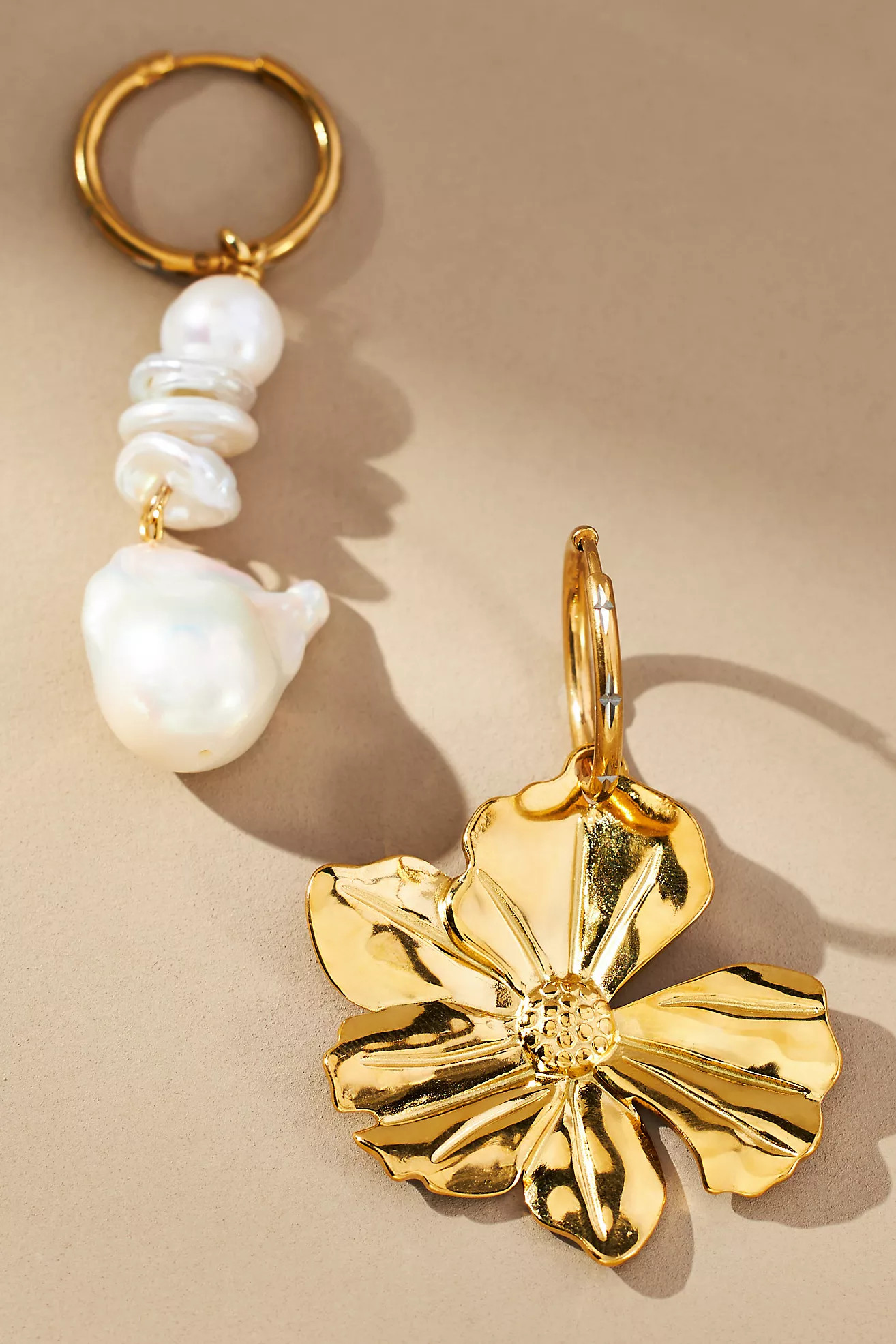 NOTTE Jewelry Mixed Full Bloom Pearl Mismatched Earrings | Anthropologie (US)
