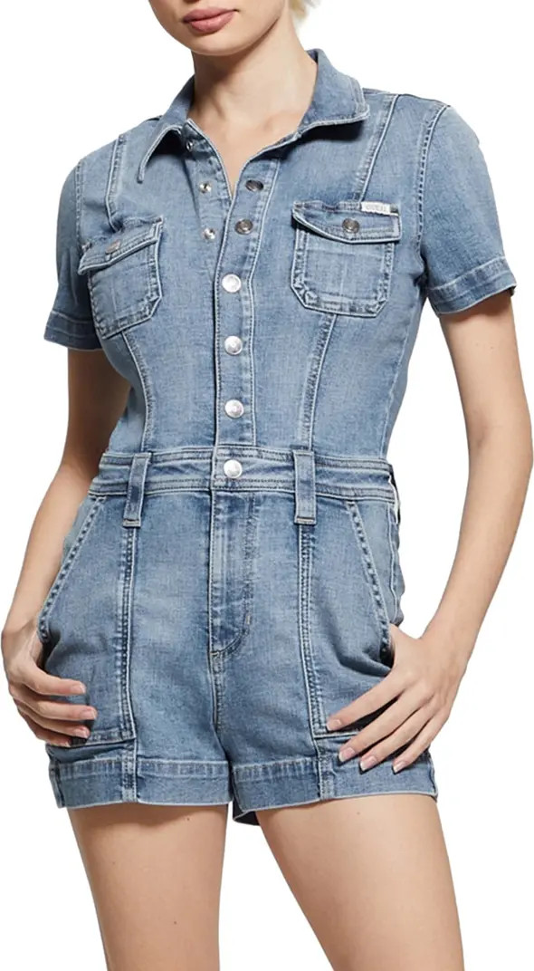 GUESS Lara Denim Romper | Nordstrom | Nordstrom