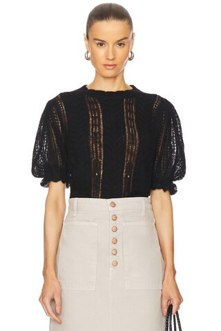 Ulla Johnson Mavis Top in Noir from Revolve.com | Revolve Clothing (Global)