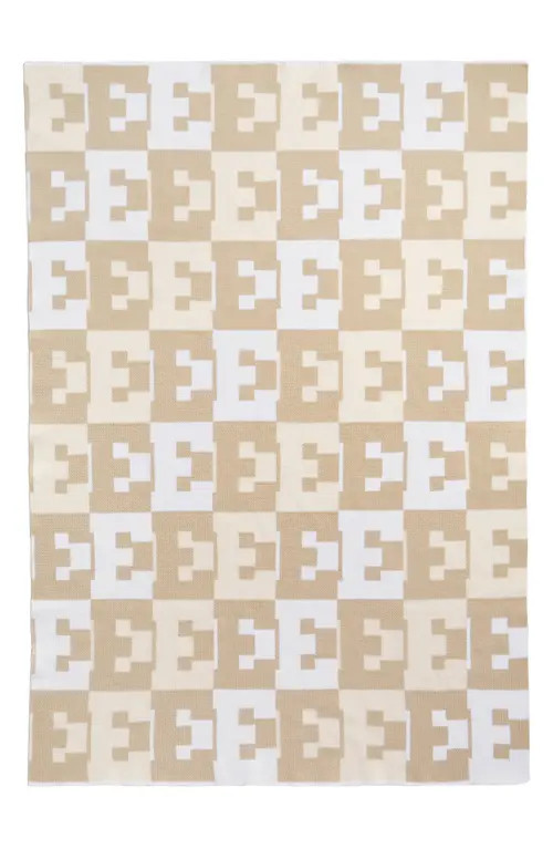 BaubleBar On Repeat Letter Blanket in Neutral-D at Nordstrom, Size Medium | Nordstrom