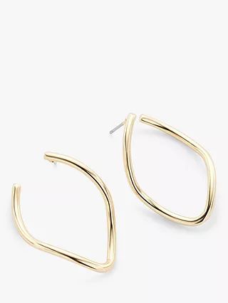 John Lewis Twisted Hoop Earrings, Gold | John Lewis (UK)