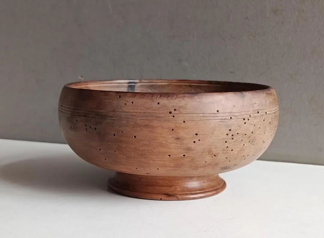 Antique French Monoxyl Wood Footed Bowl Primitiv 1800s / Dish Cup Basket Storage Vintage Rustic K... | Etsy (Global)