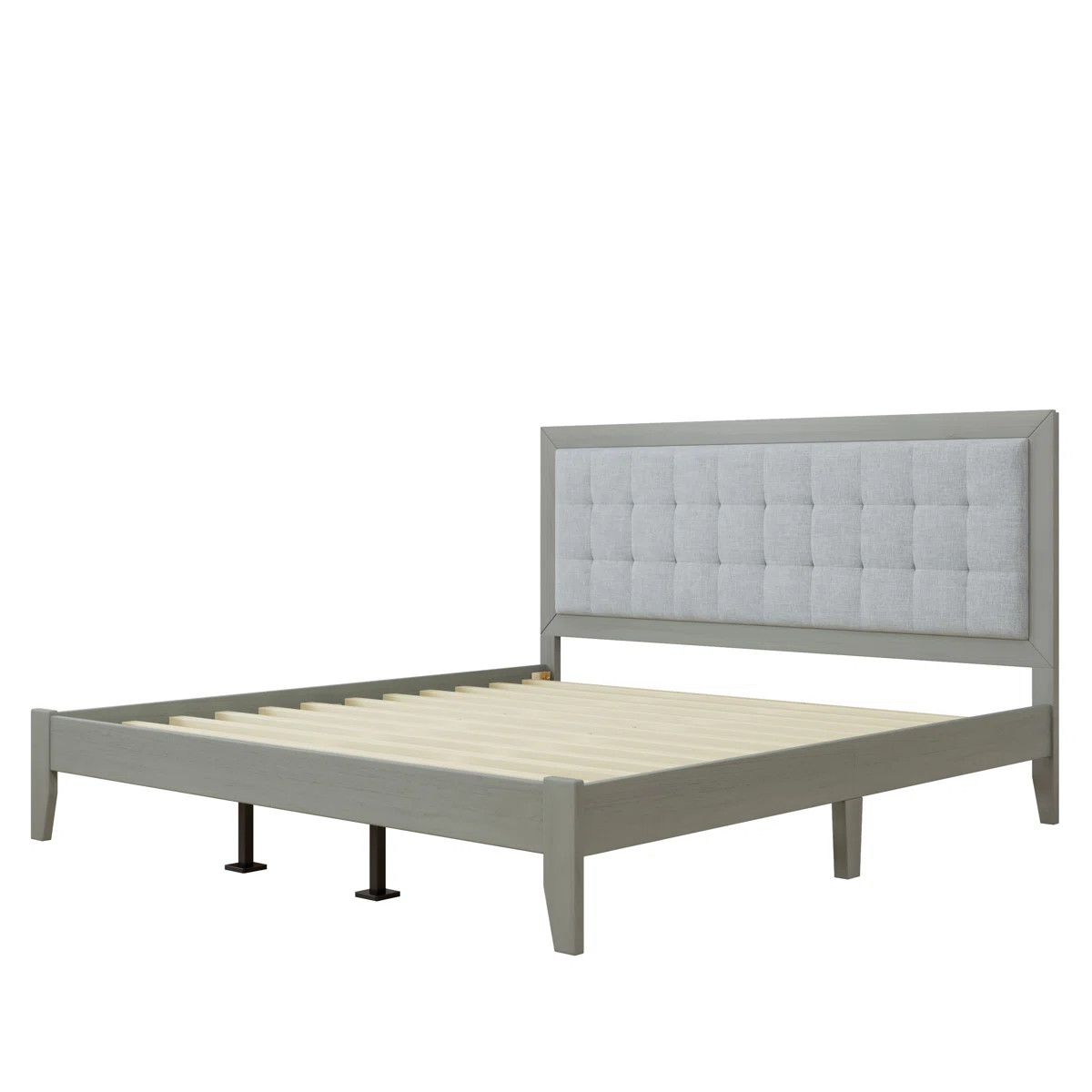 Spencer Tufted Upholstered Solid Wood Platform Bed | Wayfair North America