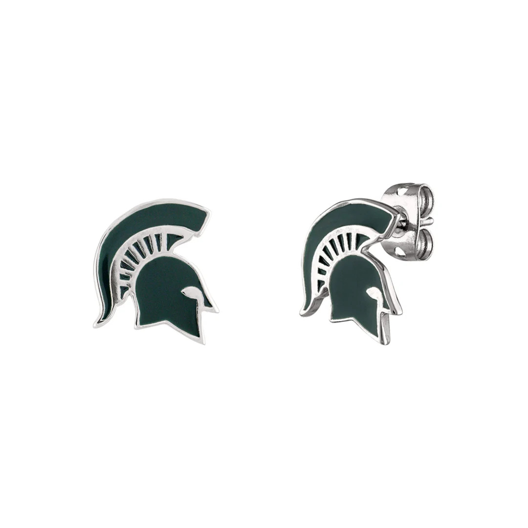 Stone Armory Michigan State Stud Earrings | Michigan State Spartans Jewelry | Stainless Steel Spa... | Etsy (US)