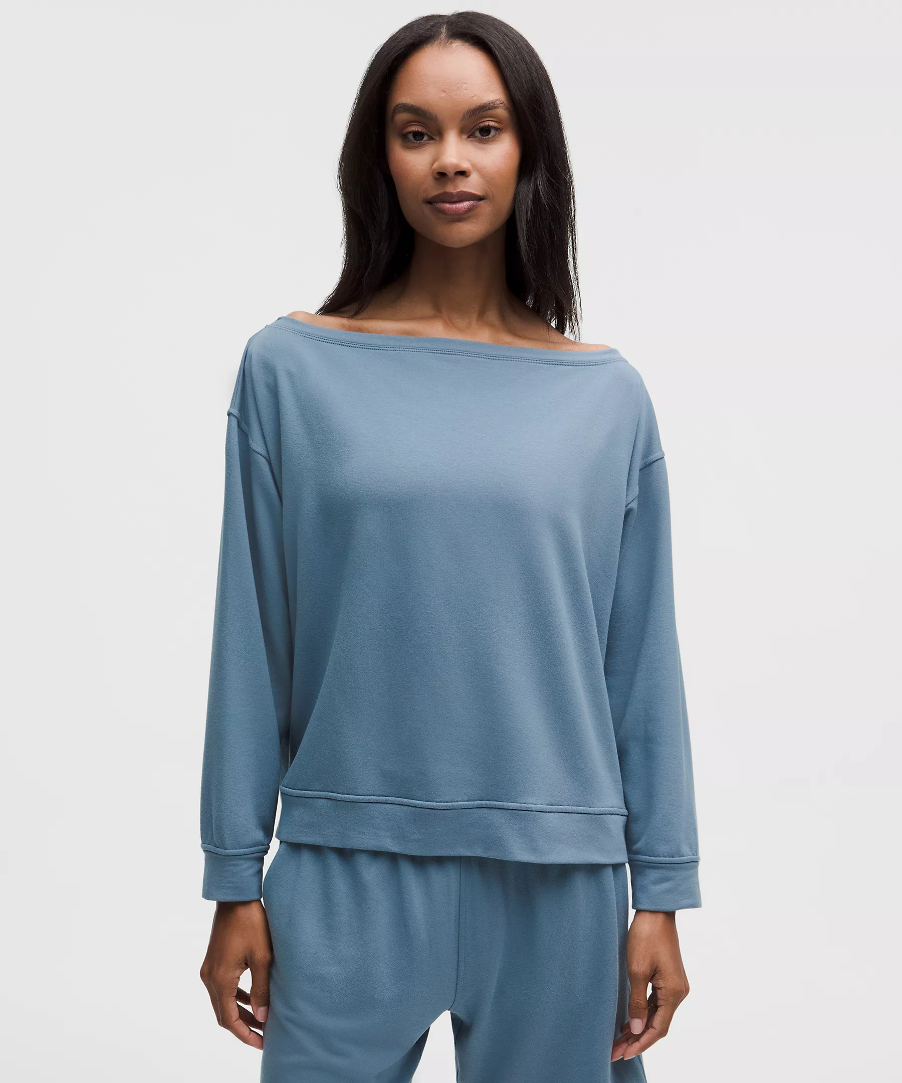 BeCalm Oversized Boatneck Long-Sleeve Shirt | Lululemon (US)
