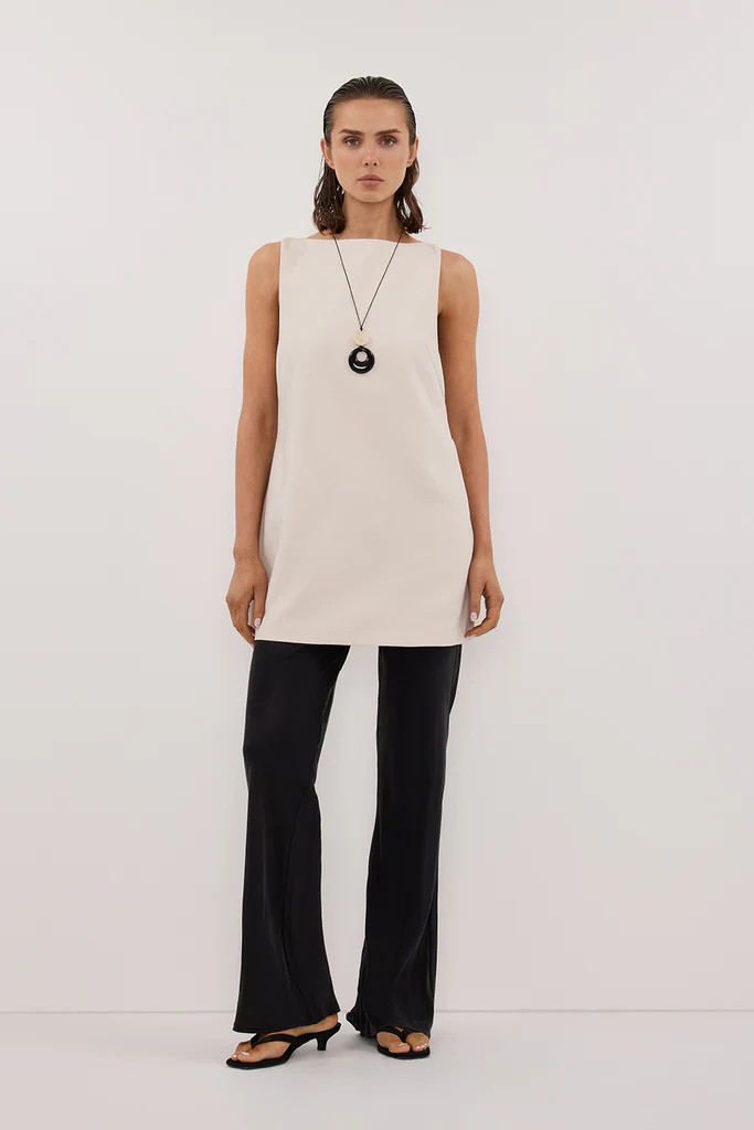 ROWIE BONE SLEEVELESS BOAT NECK TUNIC TOP | DISSH