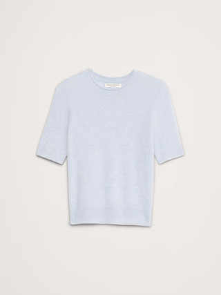 Lightweight Cashmere Short-Sleeve Sweater | Banana Republic (US)