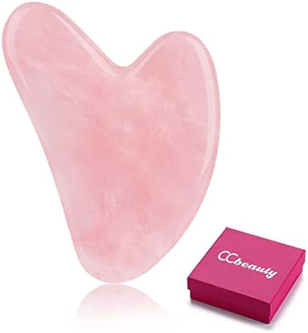 CCbeauty Gua Sha Scraping Tools Natural Rose Quartz Jade Guasha Stone Facial Massage Board for SP... | Amazon (US)