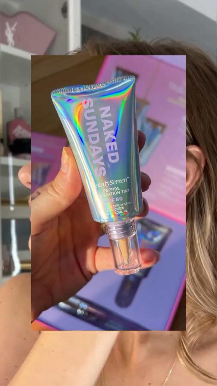 A foundation + spf + hydrating skincare serum all in one?!!! 😍💜🩷🦄 @naked_sundays ahhh 

Comment: SKIN TINT if you’d like me to send you the link! 📲
#skintint #skintintreview #nakedsundays
