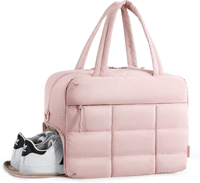 BAGSMART Travel Duffel Bag, Small Gym Bag Puffer Tote Bag, Weekender Bags for Women, Overnight Ca... | Amazon (US)