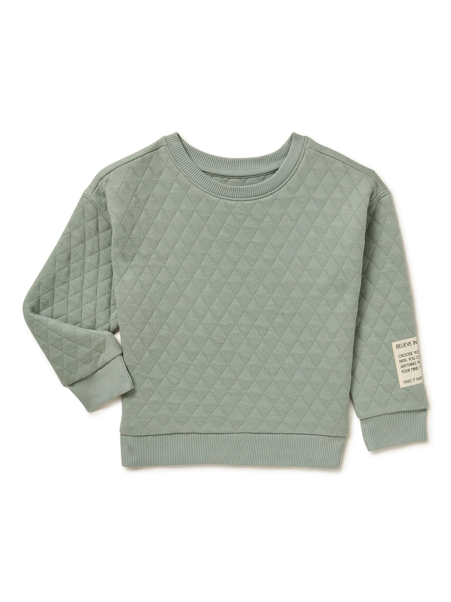 easy-peasy Baby and Toddler Girls Quilted Sweatshirt, Sizes 12 Months-5T | Walmart (US)