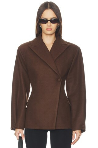 ALL THE WAYS Avyanna Blazer in Dark Brown from Revolve.com | Revolve Clothing (Global)