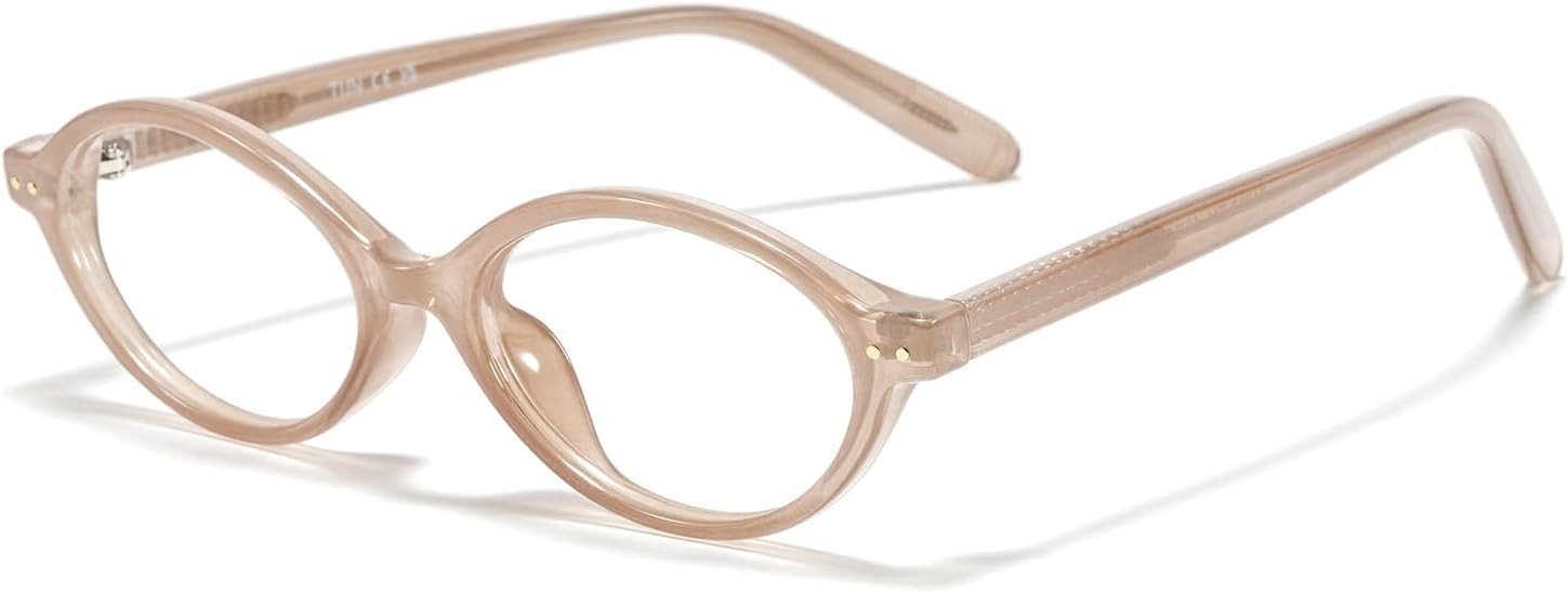 TIJN Olisa Blue Light Blocking Glasses for Women Men,Retro Oval Frame Bluelight Eyeglasses for Gaming Computer Screen Use | Amazon (US)