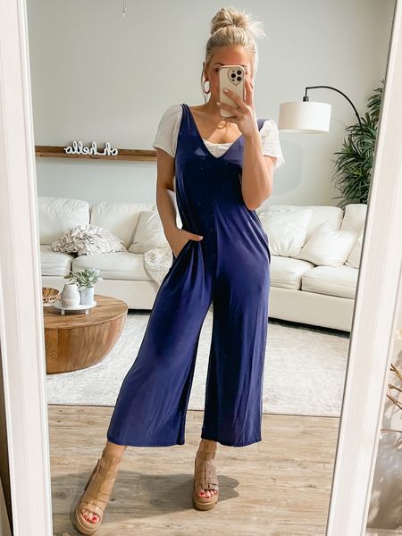 Feels like pajamas, but looks put together! THE BEST!! Probably the comfiest jumpsuit I own! 
Lulus! 

#LTKunder50 #LTKworkwear #LTKstyletip