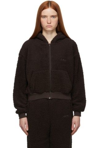 Brown Teddy Hoodie | SSENSE