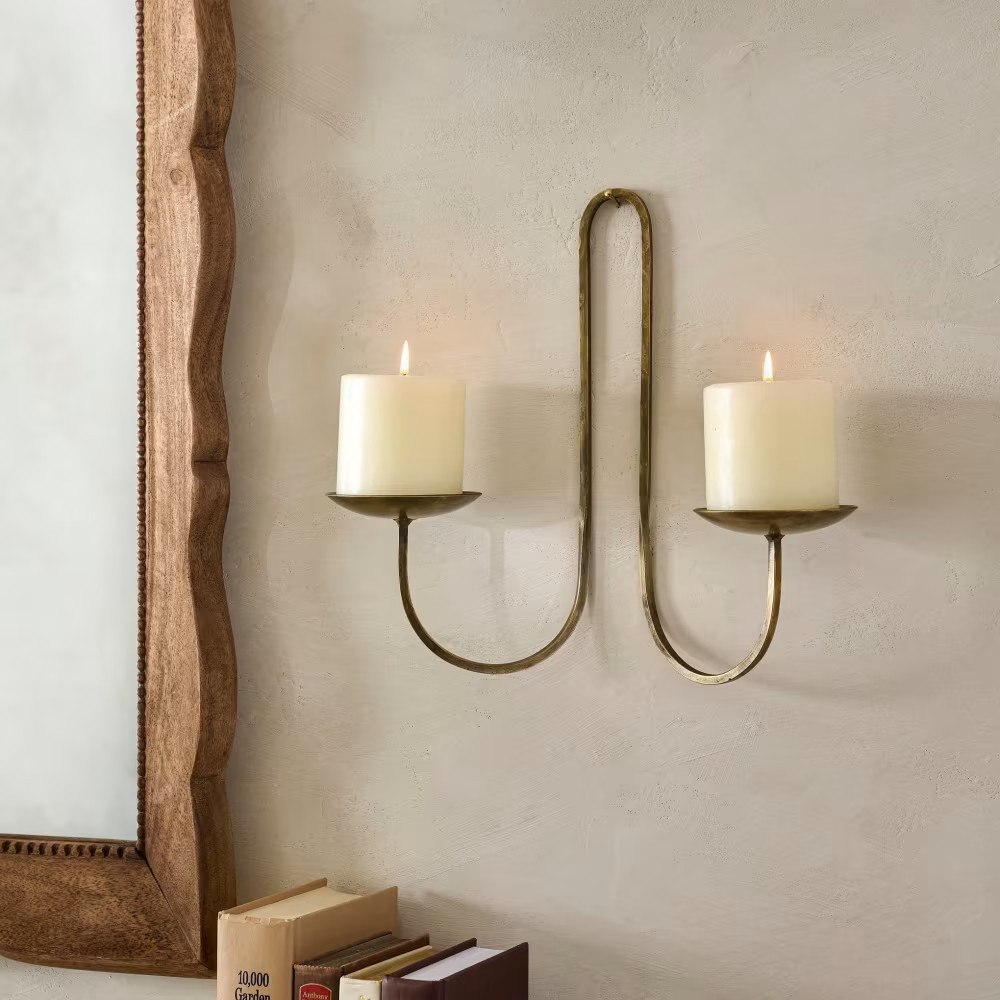 Daniel Antique Brass Candle Sconce | Magnolia