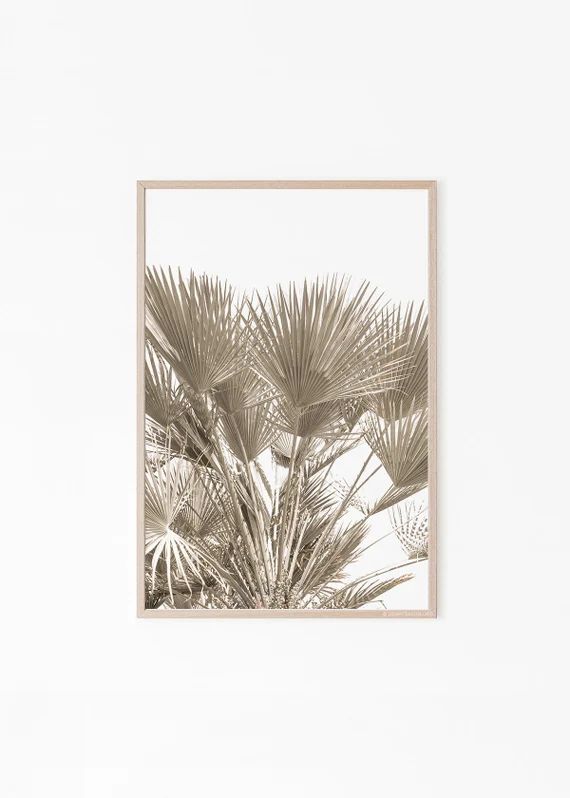 Palm Frond Print,Leaf Print,Brown Leaves,Brown Palm Frond,Neutral Print,Print,Wall Decor,Earthy T... | Etsy (US)
