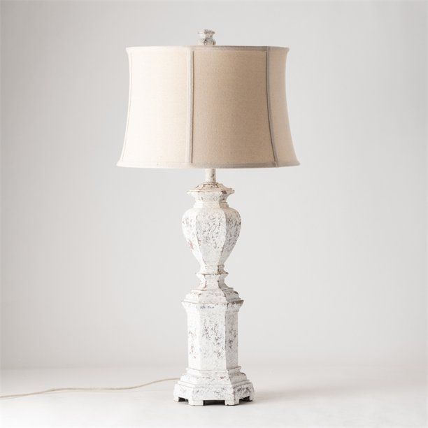 Stanton Table Lamp Resin White 35.5"Ht. Farmhouse Style - Walmart.com | Walmart (US)