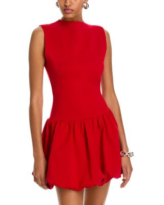 Ponte Mock Neck Bubble Mini Dress - Exclusive | Bloomingdale's (US)
