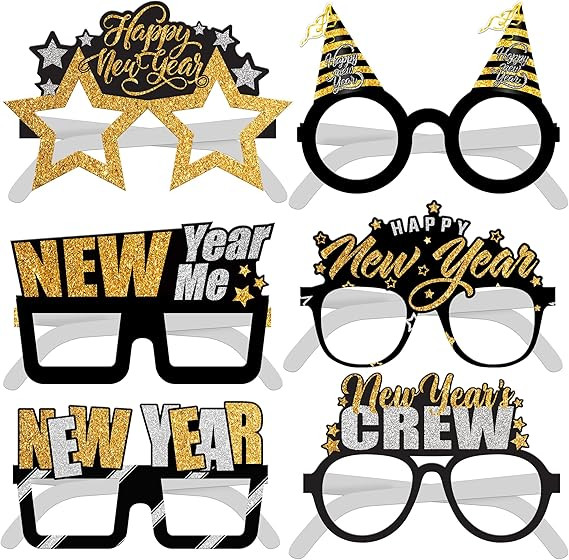 KatchOn, Happy New Year Glasses 2025 - Pack of 6 | Happy New Years Eve Glasses for Happy New Year... | Amazon (US)