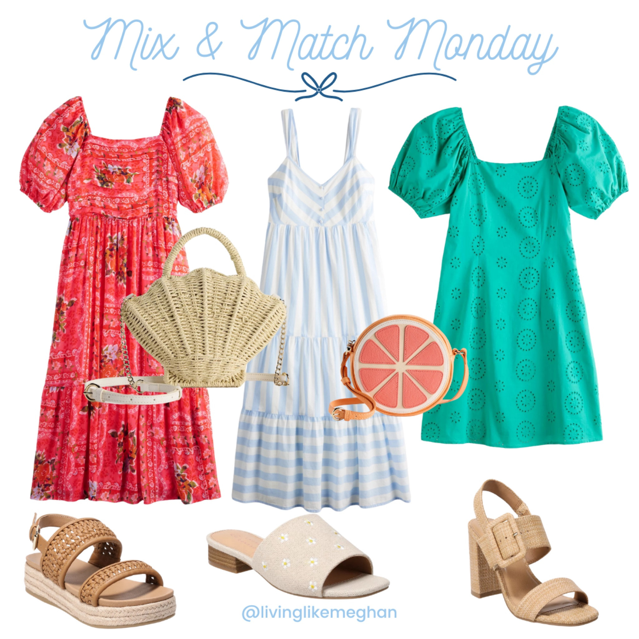 Mix and Match Monday 





Summer outfit, sandals, vacation outfit, raffia handbag, shell handbag, coastal, beach vacation, summer dress, summer outfit, blue and white, eyelet, neutral sandals, handbag, kohls, sales

#LTKSaleAlert #LTKItBag #LTKShoeCrush