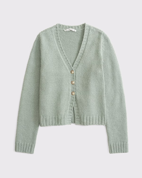 Textural Y-Neck Cardigan | Abercrombie & Fitch (US)