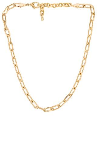 joolz by Martha Calvo Medium Box Link Necklace in Metallic Gold. | Revolve Clothing (Global)