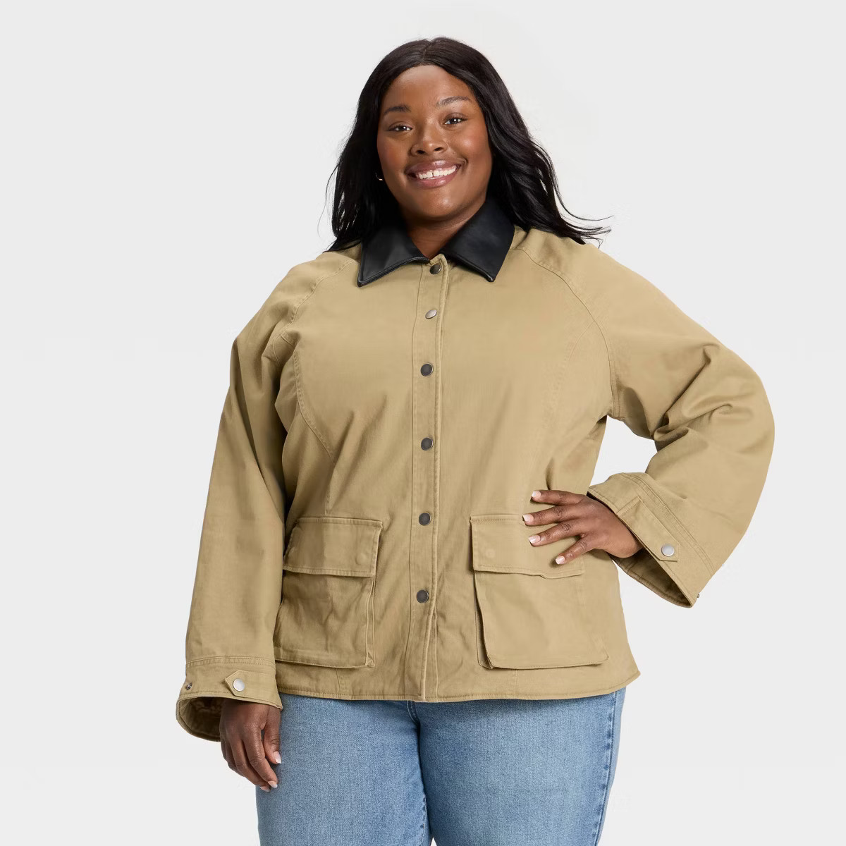 Women's Oversized Field Jacket - Ava & Viv™ Tan | Target