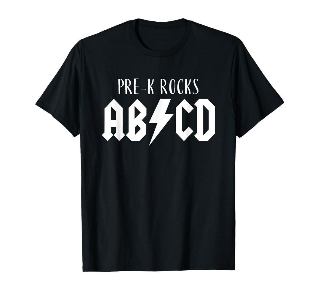 Pre K Rocks Prek Teacher Back to School Funny ABCD Rock T-Shirt | Amazon (US)