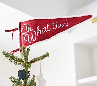 Oh What Fun Pennant Tree Topper | Pottery Barn Kids | Pottery Barn Kids