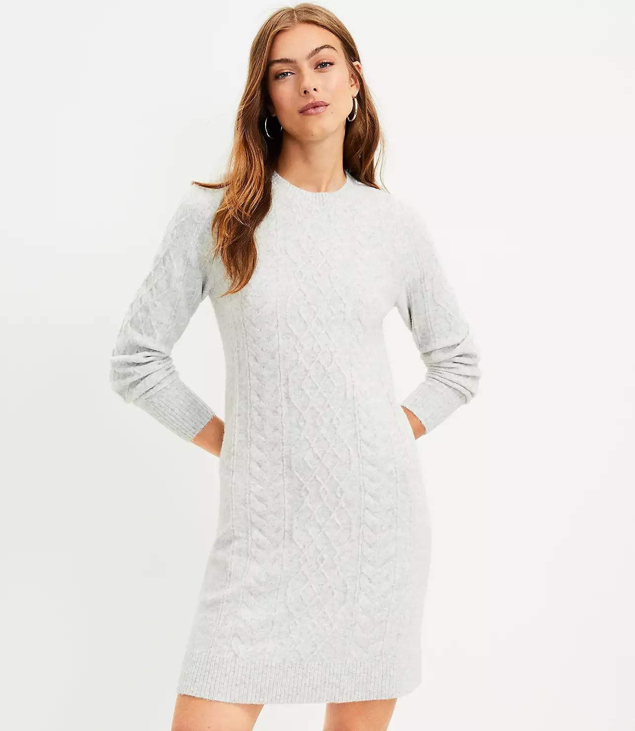 Cable Sweater Dress | LOFT