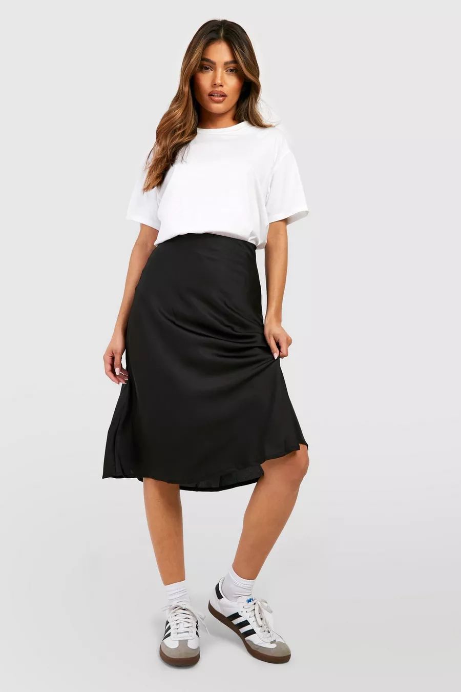 Satin Bias Midaxi Slip Skirt | Boohoo.com (US & CA)