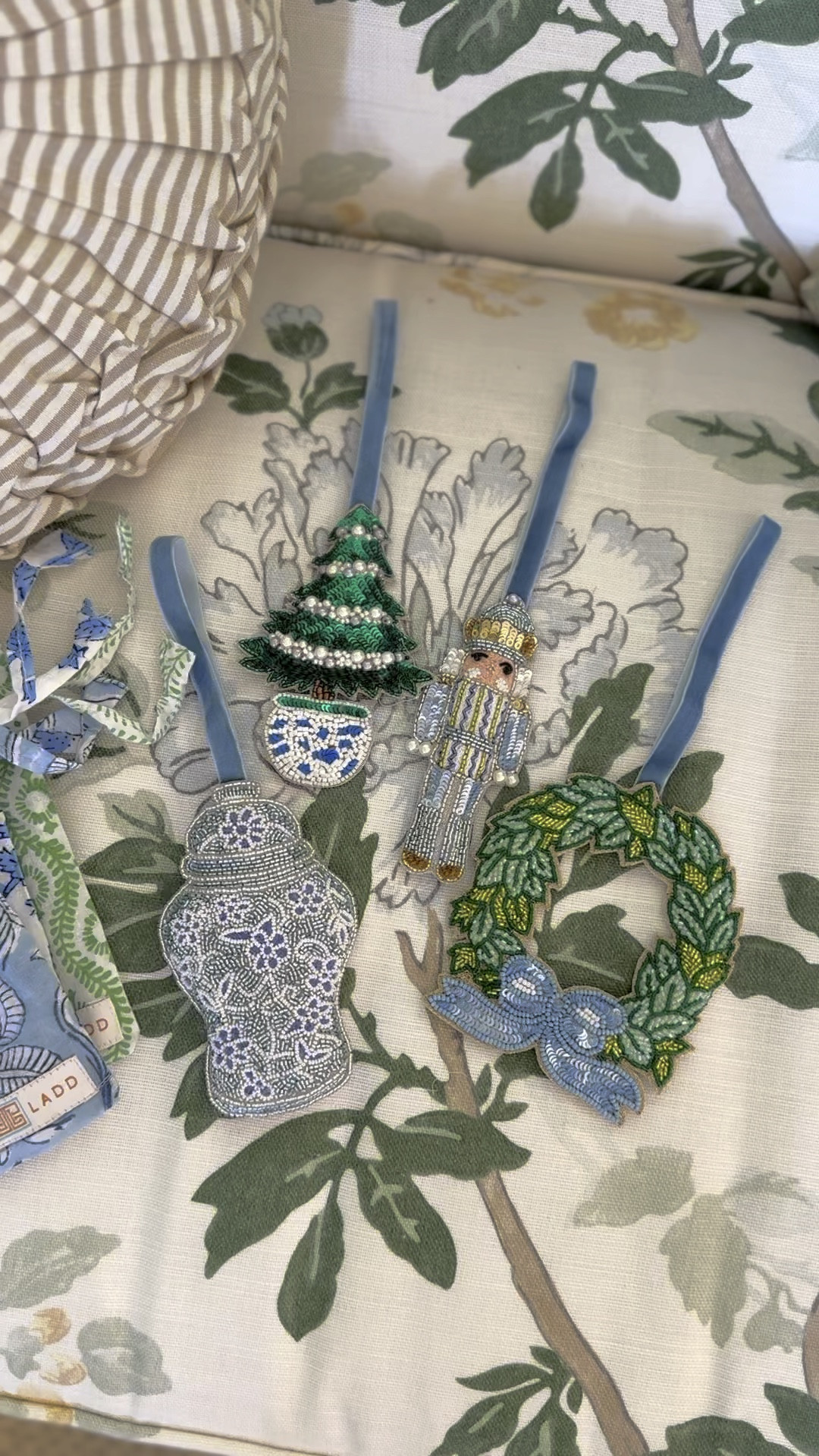 Holiday Grandmillennial Christmas Ornaments! 

#LTKHoliday #LTKVideo