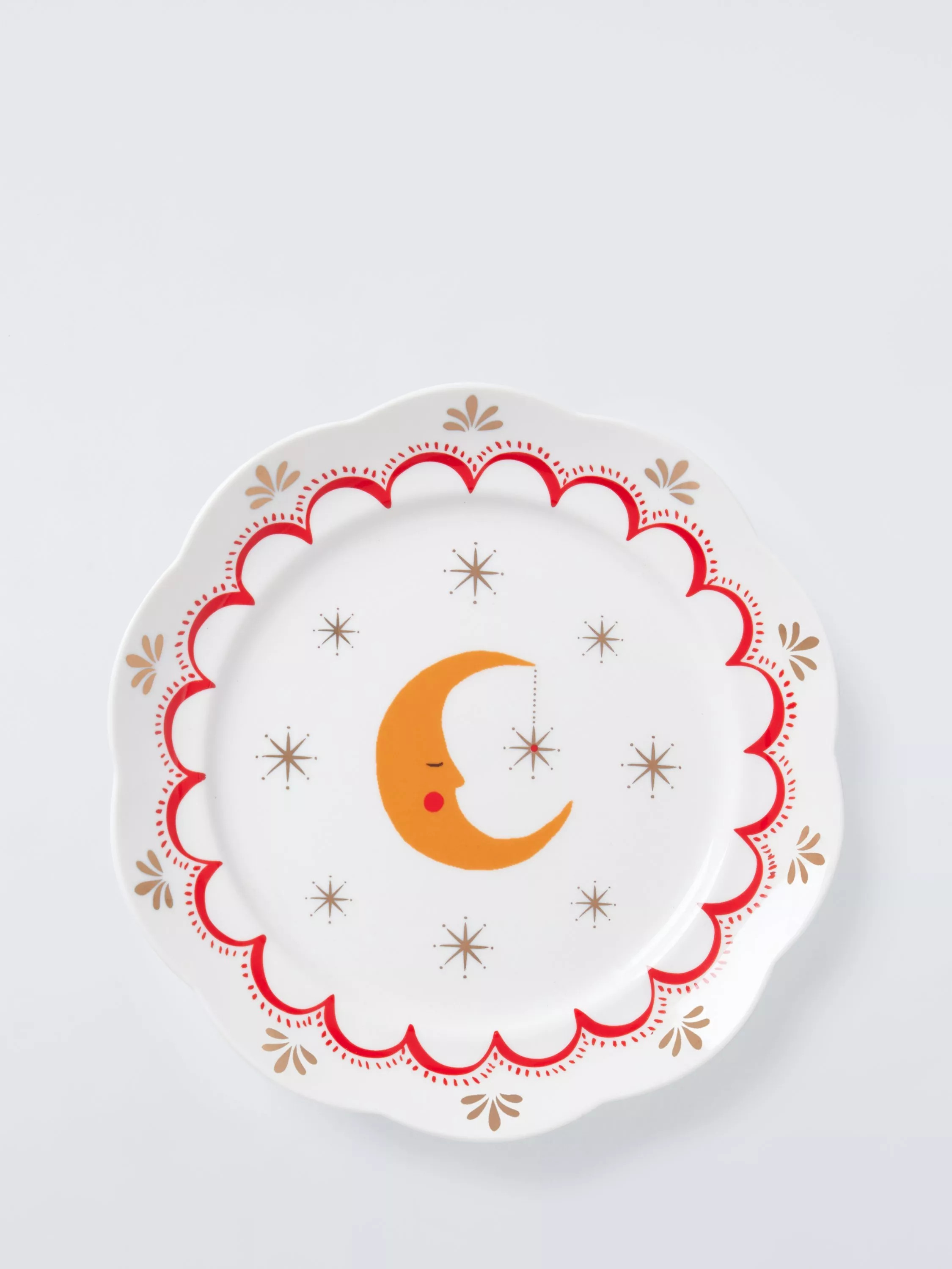 John Lewis Fleur Moon Fine China Side Plate, 19.6cm, White | John Lewis (UK)