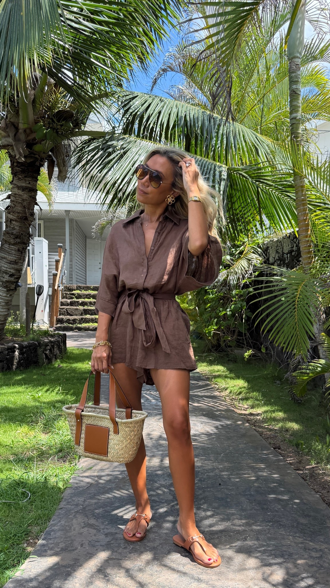 The perfect belted romper, I have it in white, too. Linen material, totally adjustable, perfect for the beach. Wearing an xs. 

#LTKTravel #LTKPetite #LTKSeasonal