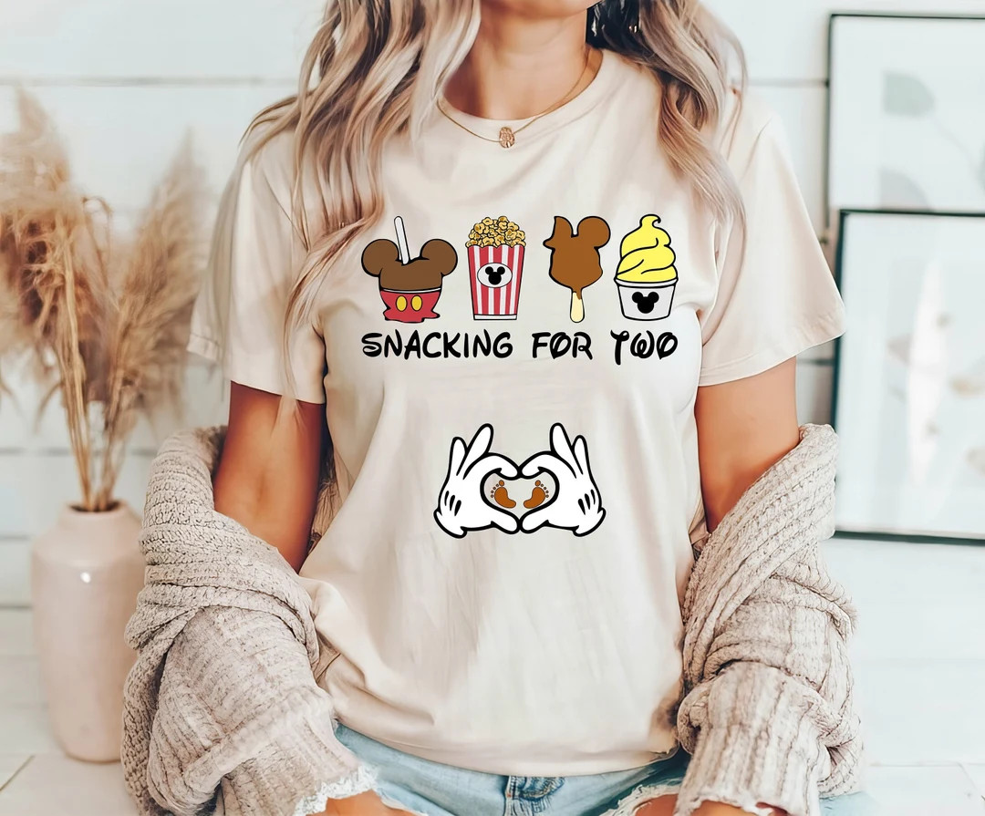 Snacking for Two Shirt, Pregnancy Announcement T-shirt, Baby Reveal Tee, Mom to Be Shirt, Pregnan... | Etsy (US)